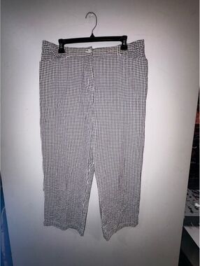 Appleseed's Black and White Gingham Cotton Pants Size 14